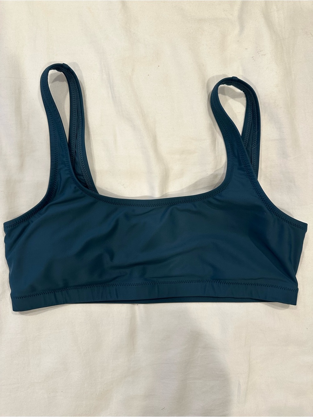 girlfriend collective Scoop Swim Top - Deep Teal